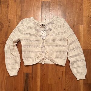 Hippie Rose Cream Knit Cardigan